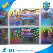 Holographic security sticker, custom tamper proof hologram stickers, 10ml holographic vial label